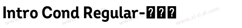 Intro Cond Regular字体转换 Intro Cond Regular字体转换